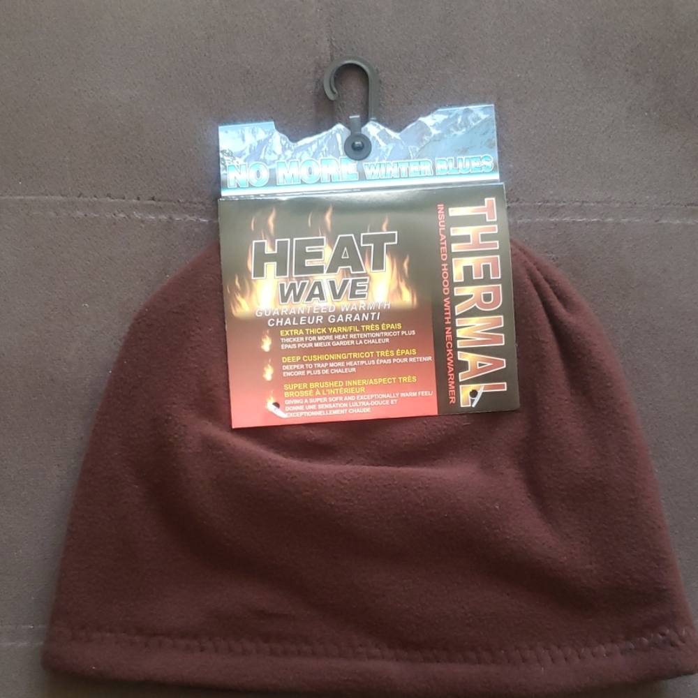 Brand New Brown Insulated Hood Winter Hat